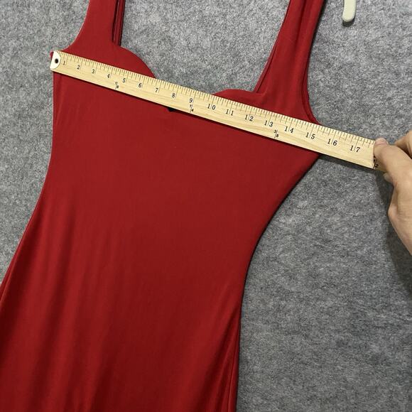 Oh Polly Jumpsuit Womens Sz 10‎ Red Plunge Back Wide Leg Stretch Sexy Party NWT - Picture 11 of 11